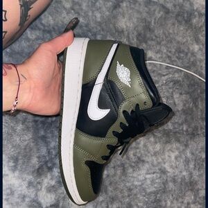 Nike Olive and Black High-Top Sneakers